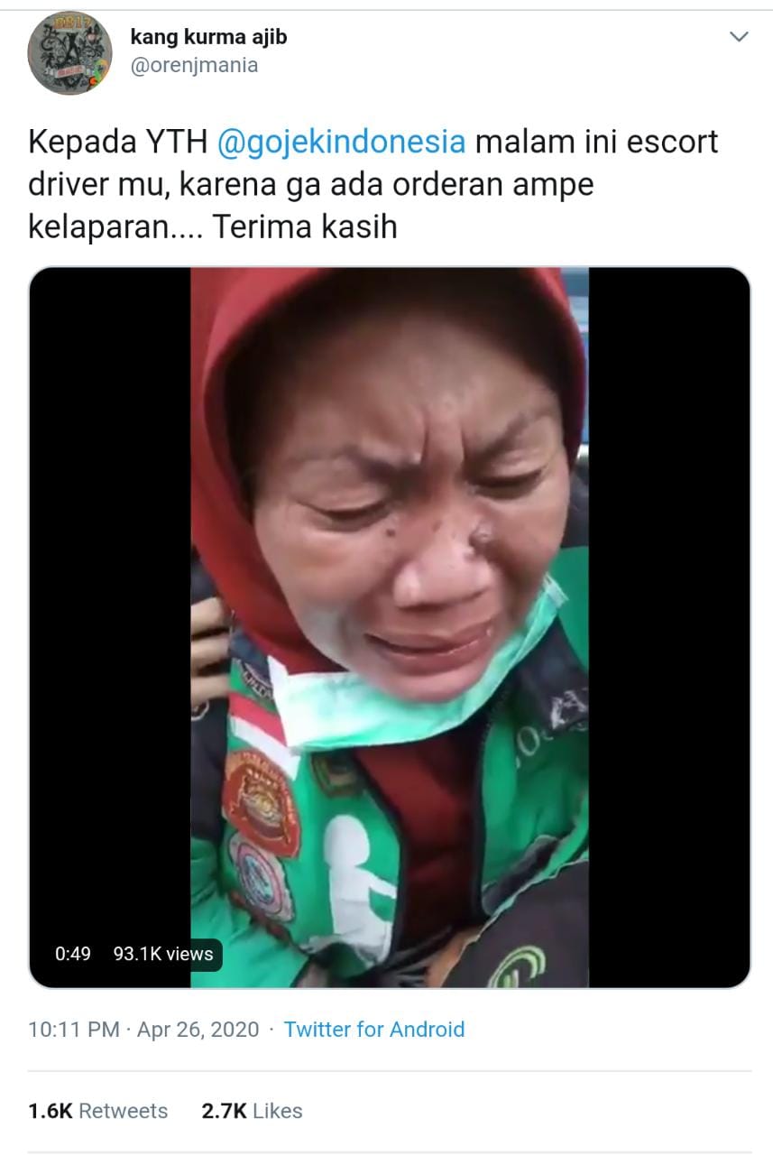 Sedih Banget Viral Ojol Perempuan Di Bekasi Yang Sudah Tak Dapat Order 5 Hari 4656