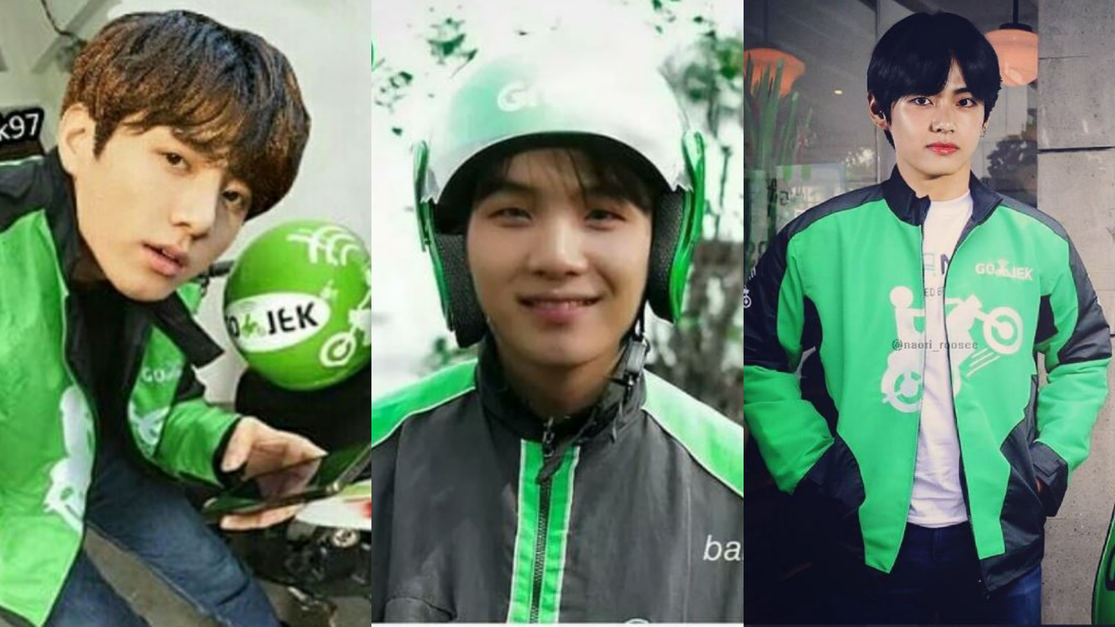8 Foto Editan Idol Kpop Jadi Driver Ojol Ini Curi Perhatian, Netizen Emang Paling-paling!