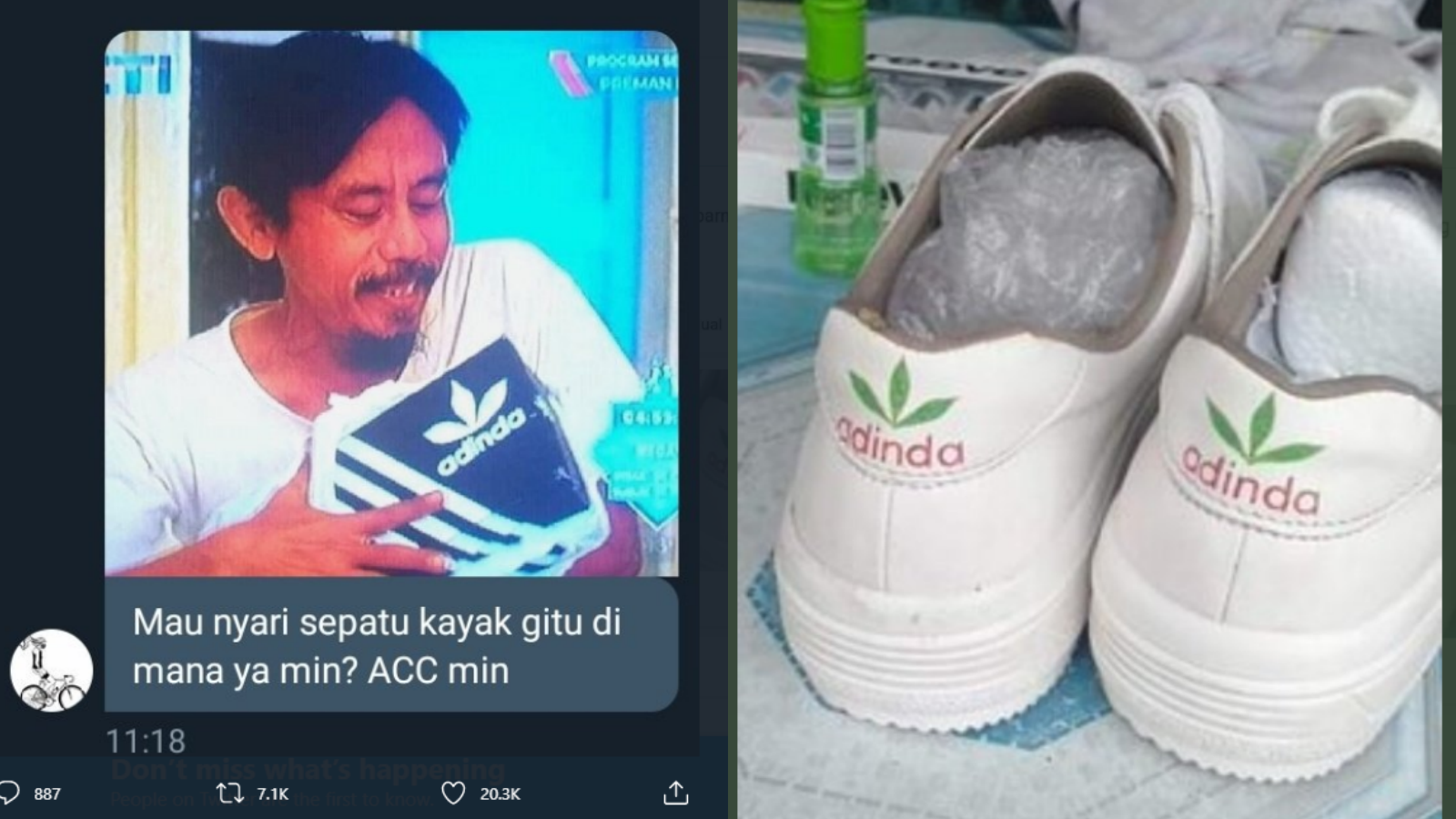 Viral Sepatu Adinda yang Mirip Adidas, Netizen Sampe Bingung Kok Harganya Selangit