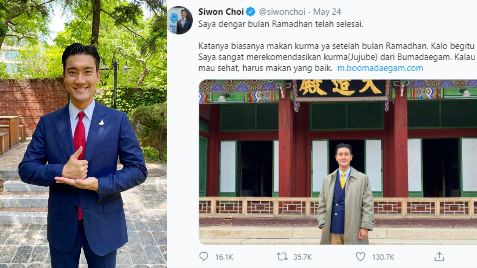 Di Momen Lebaran, Choi Siwon 'SUJU' Viral Nge-Tweet Makan Kurma Gaes