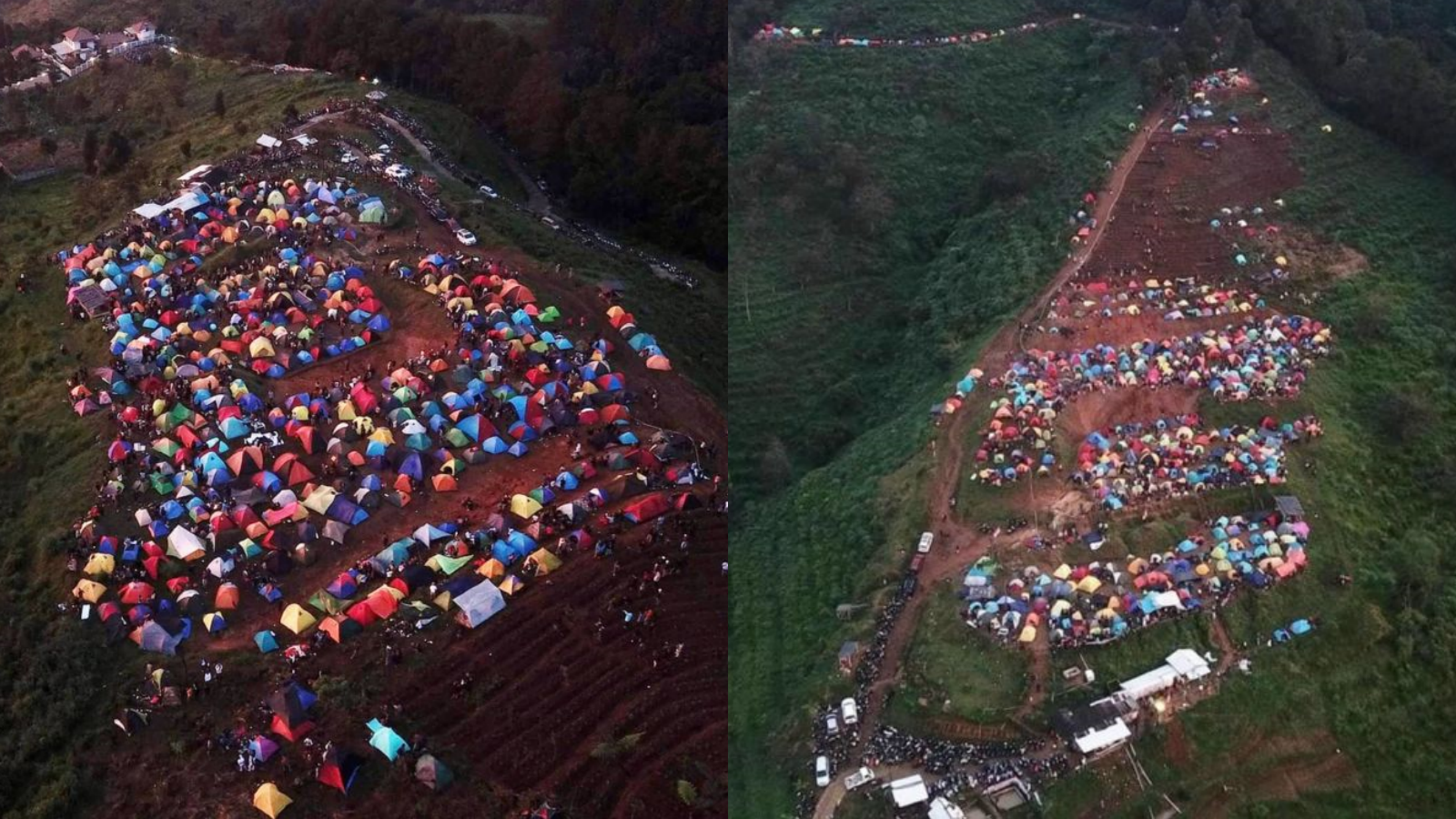 Duh, Viral Ratusan Orang Camping di Alas Bandawasa Bogor, Nggak Social Ditancing Pula!