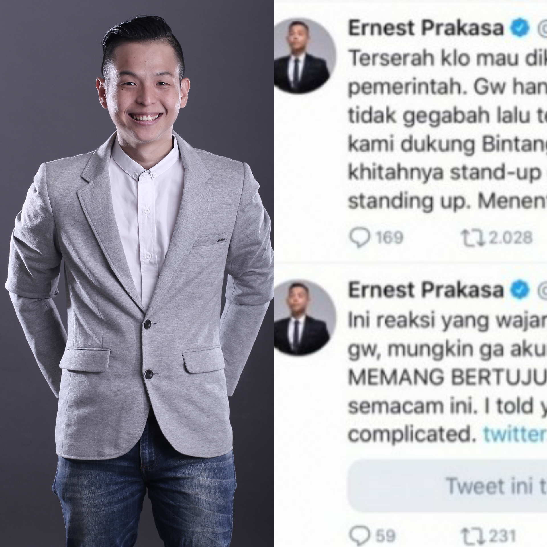 Ernest Prakasa Ungkap Pelaku Fitnah 'Bintang Emon' Pakai Narkoba Nih Gaes, Siapa?