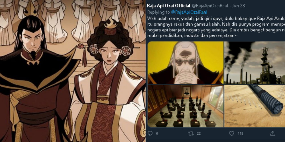 Viral Kisah Rumah Tangga Raja Api Ozai dan Ursa di Twitter, Fans Avatar Aang Wajib Tahu Sih!