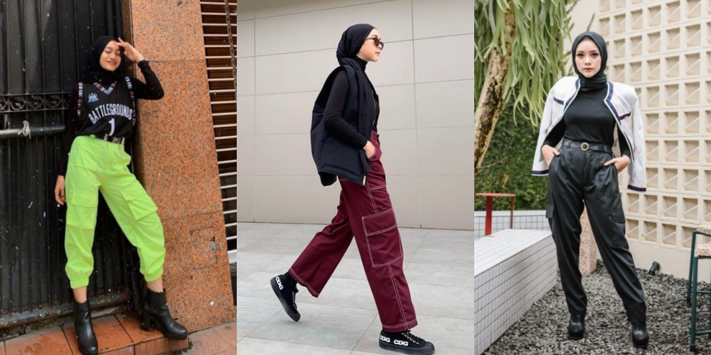 Fashion Trend Baru, 7 Potret Perpaduan Hijab dengan Celana Cargo Ini Kece Abis