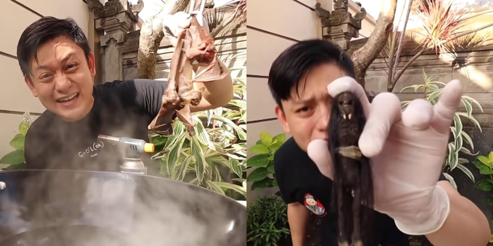 7 Mukbang Kontroversial YouTuber The Santoso, Terbaru Makan Kelelawar Di Masa Pandemi