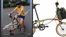 Potret Raffi Ahmad Naik Sepeda Brompton tipe Explorer Ini Curi Perhatian, Harganya Wow Banget