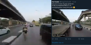 Duh, Viral Bule Naik Sepeda Lawan Arus di Jalanan Jakarta