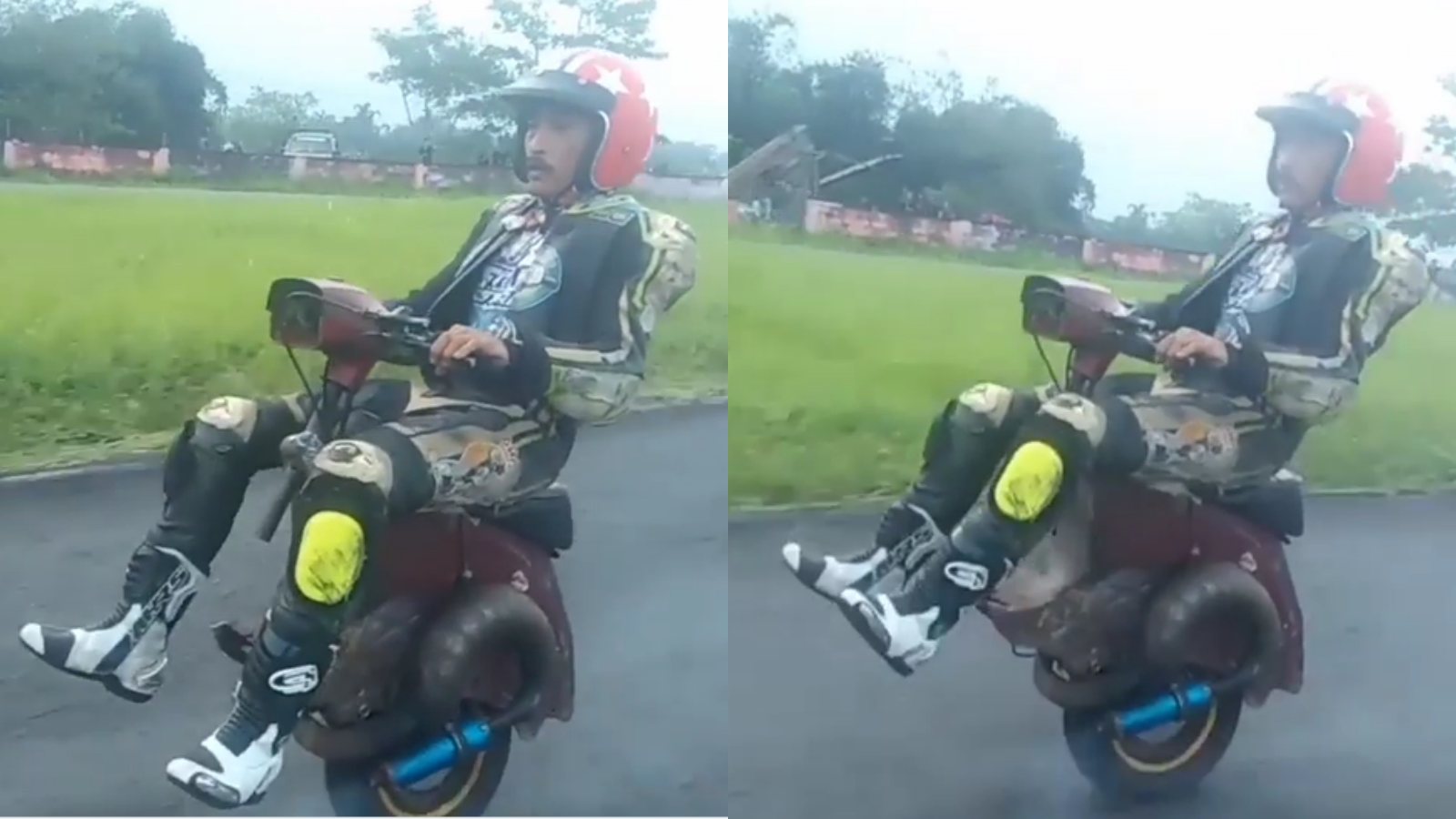 Viral Video Pria Kendarai Vespa dengan Satu Roda, Disorot Netizen karena Keunikannya