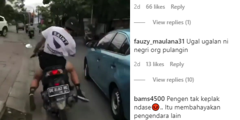 Duh, Viral Video Bule Ugal-ugalan Naik Motor di Bali 