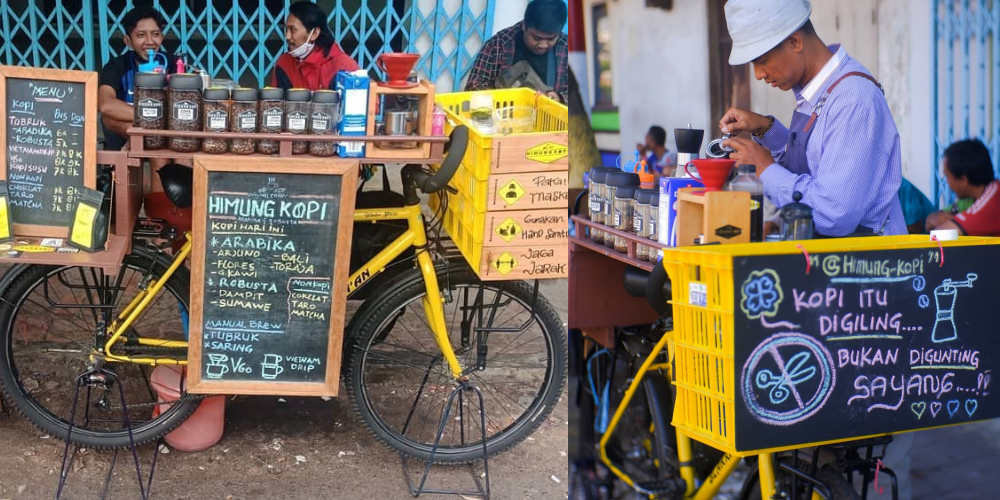 Viral Coffeeshop di Atas Sepeda, Rasa dan Vibesnya Anak Senja Banget