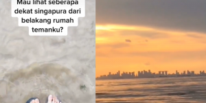 Viral Video TikTok Halaman Belakang Rumah Bisa Lihat Singapura, Marina Bay Sands Kelihatan Gaes