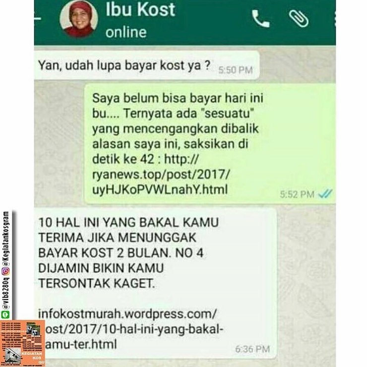 10 Chat Ibu Kos Tagih Uang Setoran Ini Bikin Ngakak Ada Yang Relate