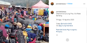 Gak Cuma Gunung Lawu, Pendaki Juga Padati Gunung Prau Sebelum Kemerdekaan 17 Agustus, Lagi-lagi No Social Distancing