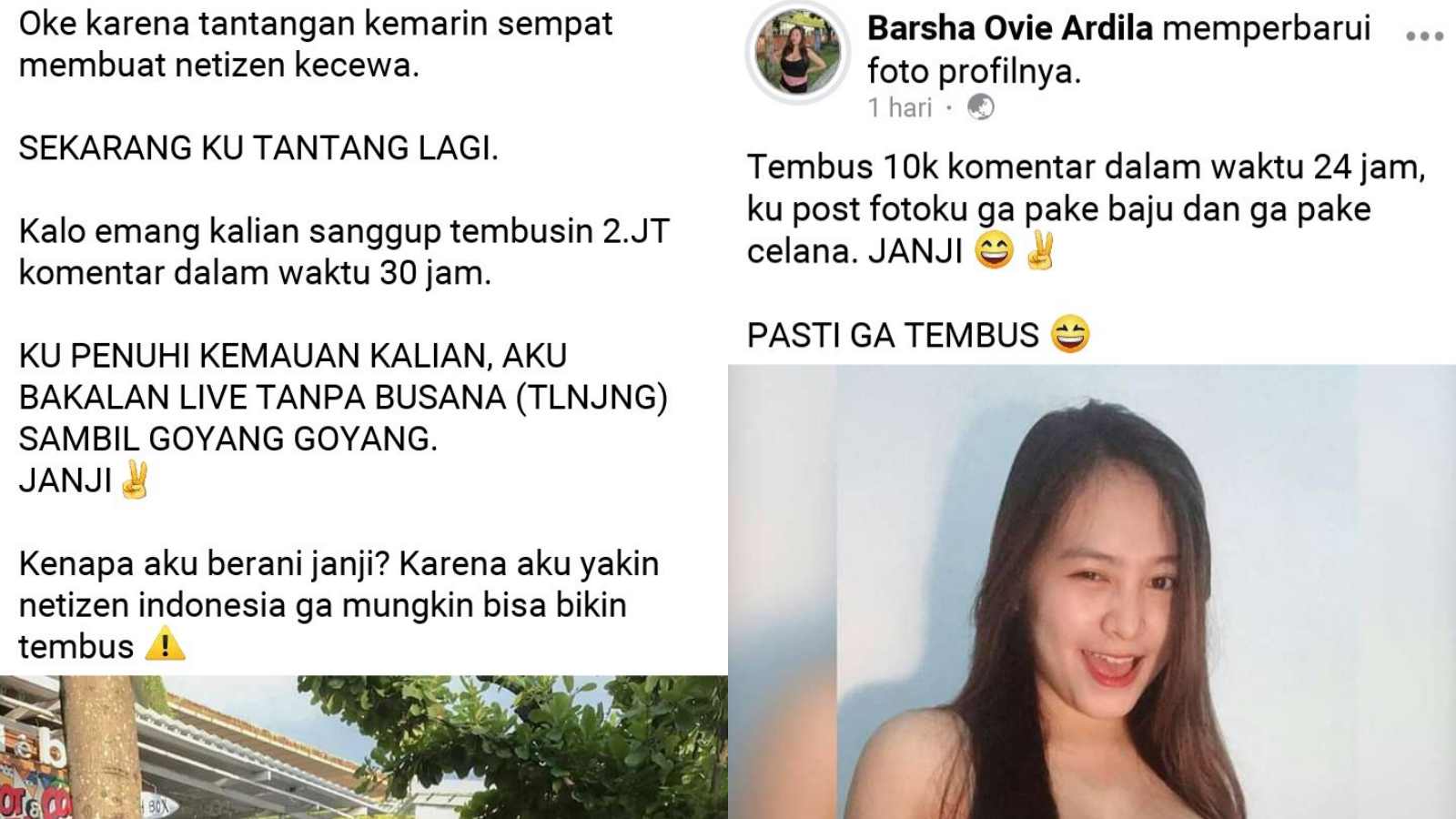 Busyet, Viral Akun Wanita Cantik Mau Live Telanjang di FB Kalau Tembus 2 Juta Comment dalam Waktu 30 Jam