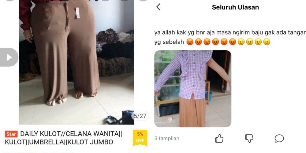 8 Potret Gagal Beli Pakaian Lebaran Lewat Online Shop, Bikin Ngakak Gaes