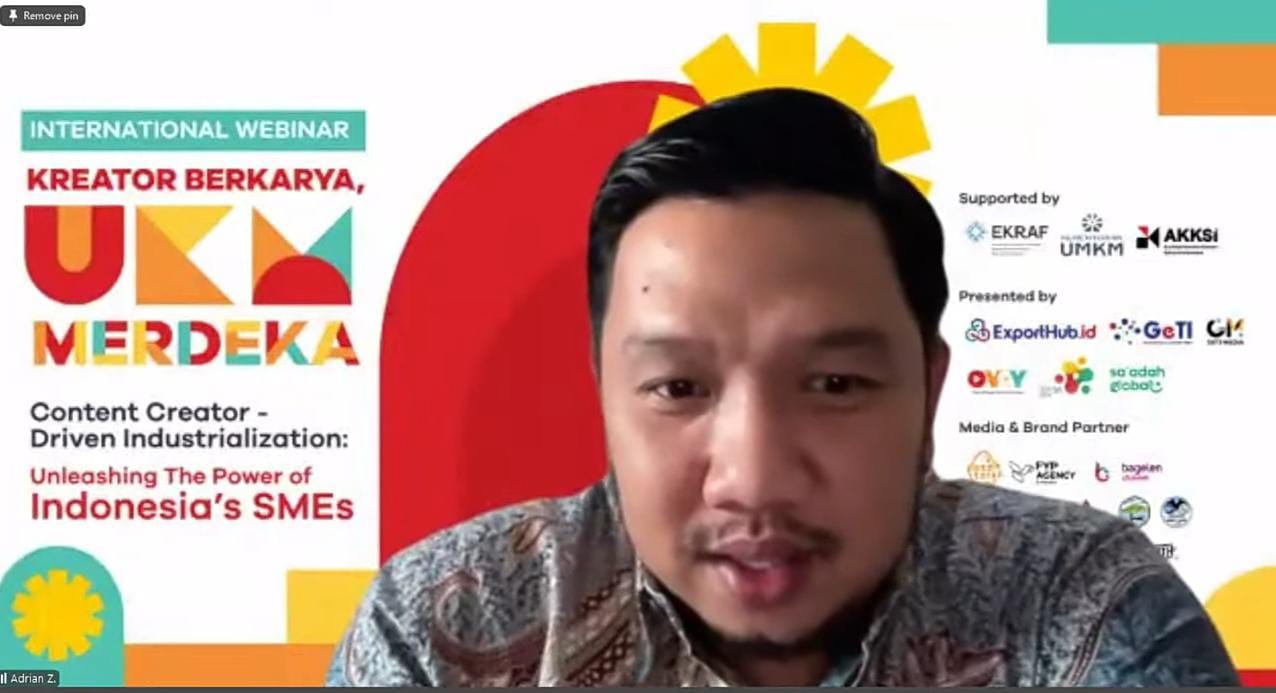 Webbinar UKM Merdeka: Adrian Zakhary Bocorkan Skema Tepat Kolaborasi UKM dan Kreator