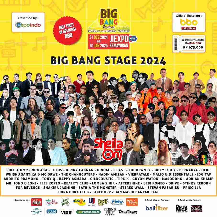 Big Bang Festival 2024: Musisi Top Tanah Air Meriahkan Penutupan dengan Sheila On 7