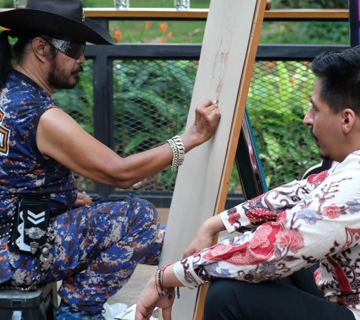 Bill Mohdor Hadir di Art Sura 2025, Wajahnya Jadi Objek Live Painting