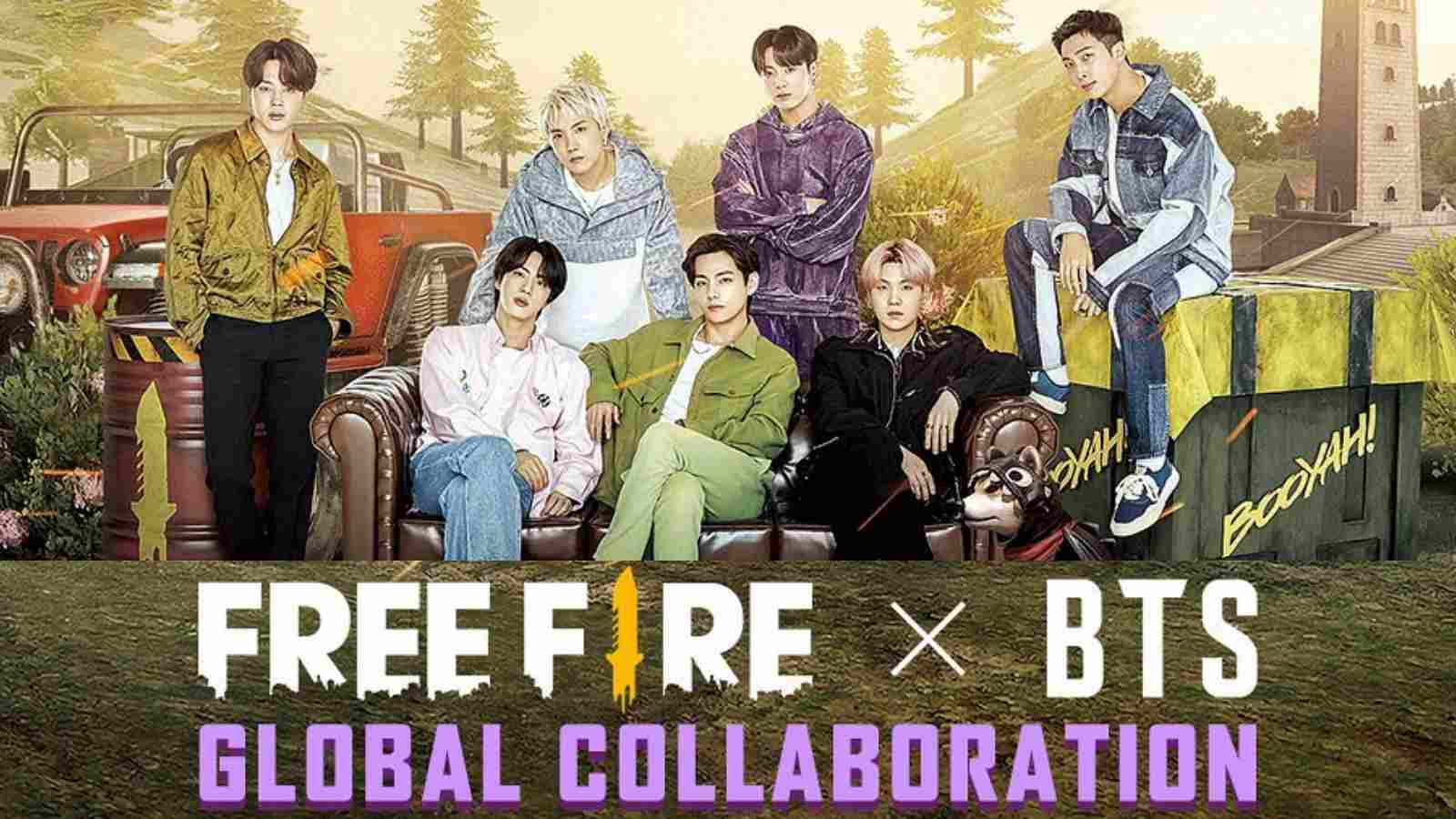 BTS Resmi Jadi Global Brand Ambassador Game Free Fire, Terlibat Event Maret 2022 Gaes