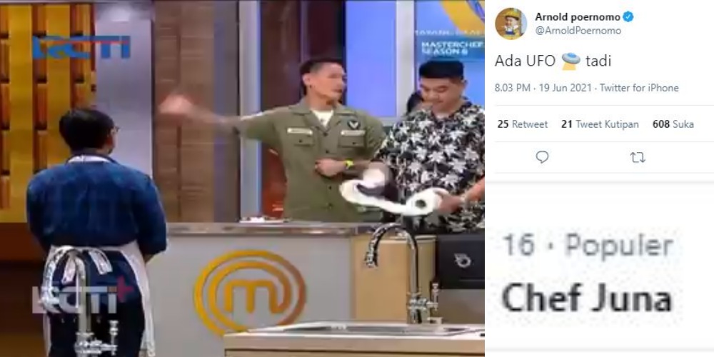 Chef Juna Ngamuk Lempar Piring sampai Pecah, Chef Arnold: Ada UFO
