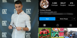WOW! Cristiano Ronaldo Pecahkan Rekor Orang Pertama dengan 300 Juta Followers Instagram