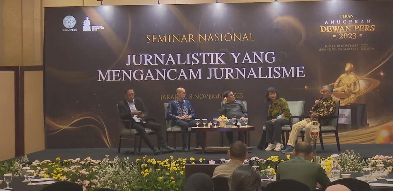 Sesi 1 Seminar Nasional Dewan Pers, Bahas Praktik Jurnalistik yang Mengancam Jurnalisme