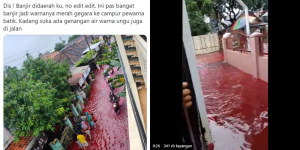 Fakta-fakta Banjir Warna Merah Viral di Pekalongan, Sampai Di Sorot Media Asing Gaes!