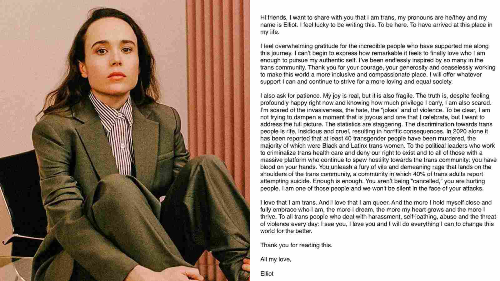 Fakta Ellen Page 'Umbrella Academy' yang Ngaku Jadi Seorang Transgender Gaes