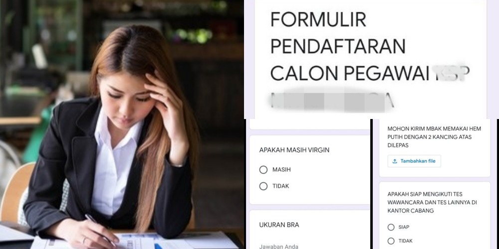 Fakta-fakta Formulir Lamaran Kerja Minta Status Virgin Hingga Ukuran Bra Karyawan