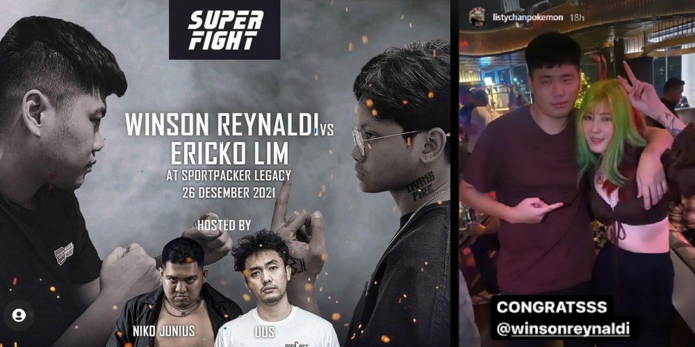 Fakta-fakta Pertarungan Winson Reynaldi Vs Ericko Lim di Ring MMA, Awal Mula hingga Seret Nama Listy Chan