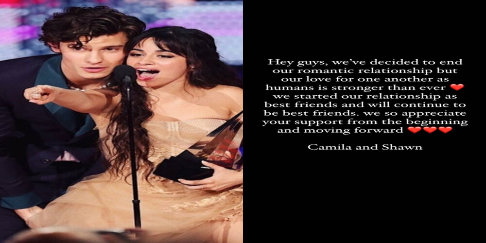 Fakta-fakta Shawn Mendes dan Camila Cabello Putus, Umukan Berpisah Secara Baik-baik