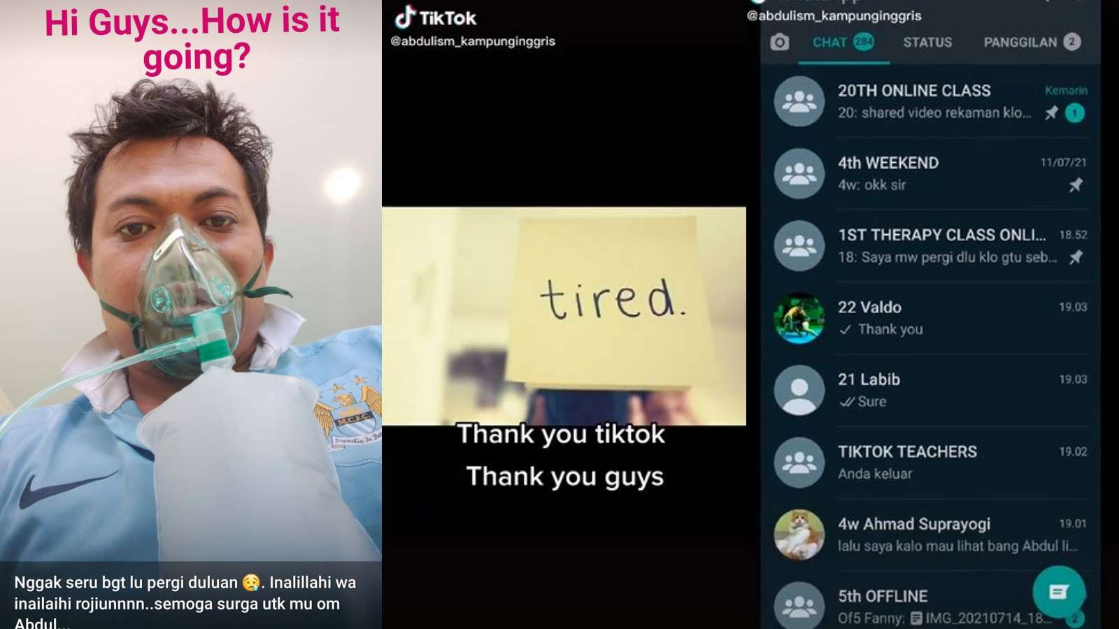 Fakta Kronologi Abdulism TikTok Meninggal Dunia: COVID19 dan Pesan Terakhir Viral TikTok