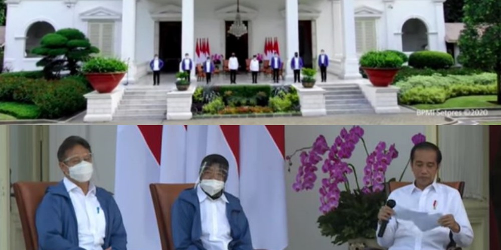 Fakta Lengkap Kenapa Menteri Baru Jokowi Pakai Jaket Biru, Tri Rismaharini hingga Sandiaga Uno Gaes