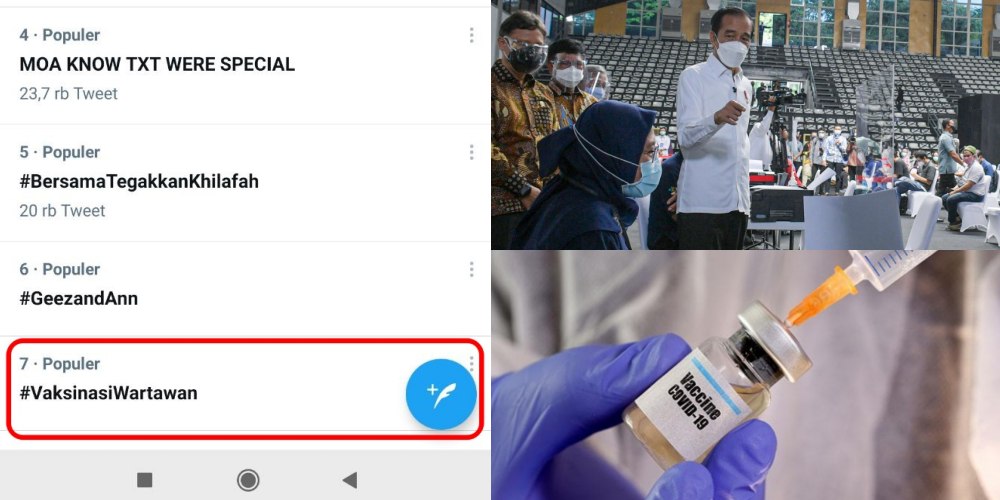 Fakta Unik Dibalik Vaksinasi Wartawan, Trending Topik Twitter hingga Dipantau Jokowi Gaes