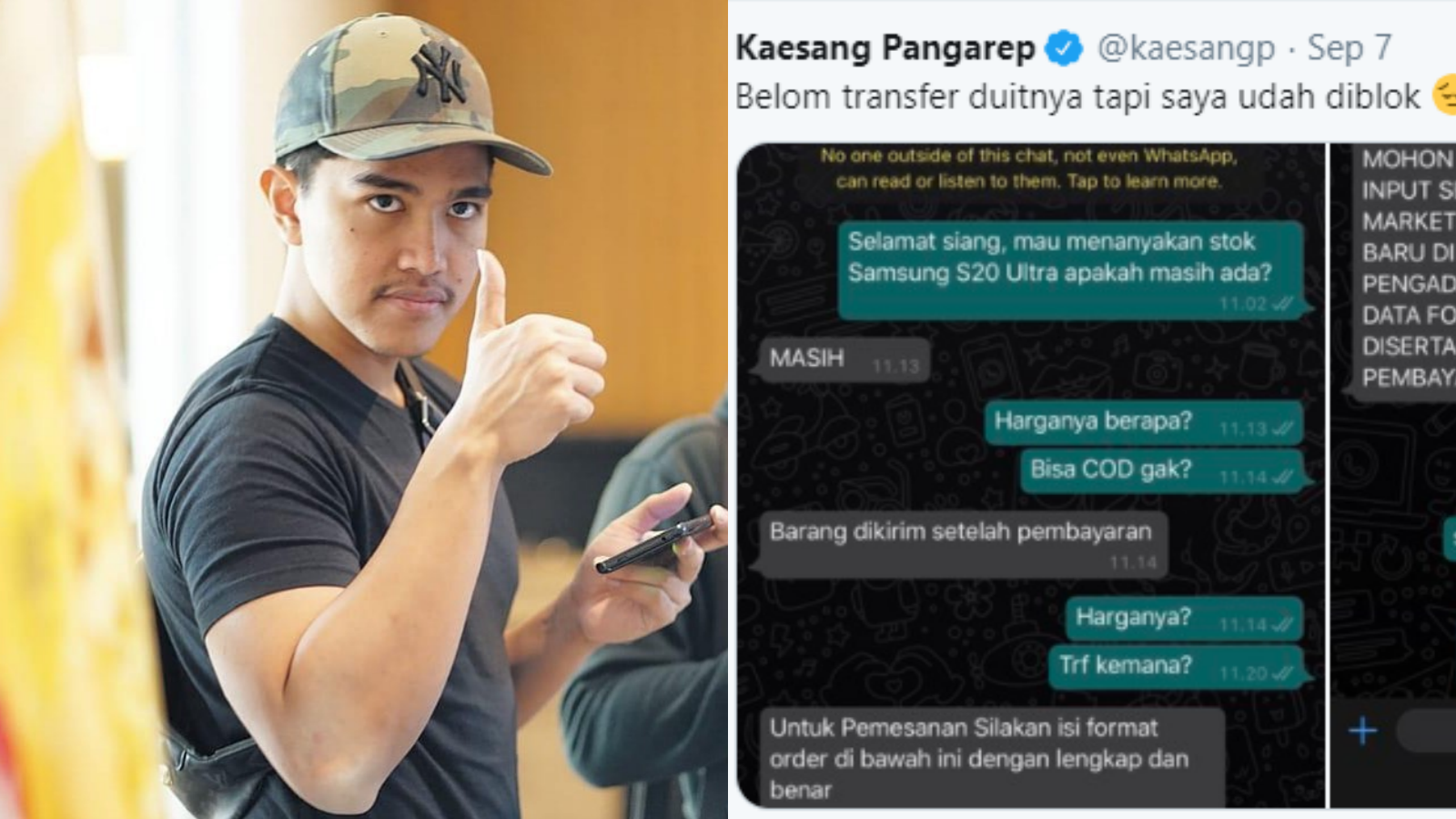 Penipu Olshop Berulah Lagi ke Kaesang, Kembalikan Uang Ketika Sadar Customernya Anak Presiden