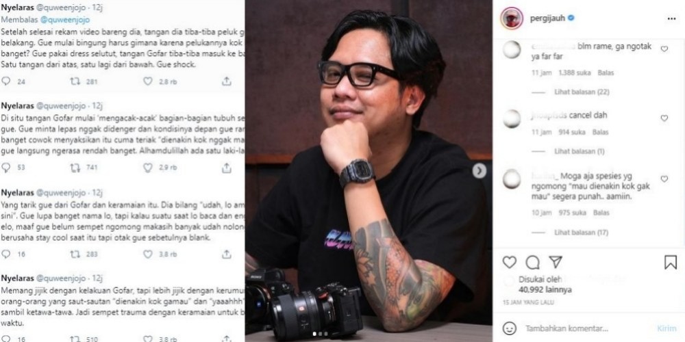 Gofar Hilman Diduga Lakukan Pelecehan Seksual, Kolom Komentar Instagram Banjir Hujatan Netizen