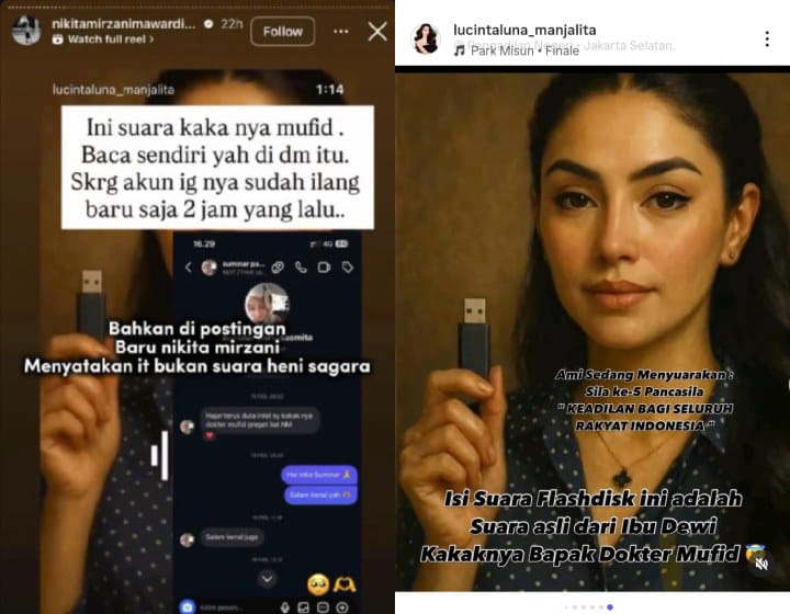 Lucinta Luna dan Nikita Mirzani Ungkap Fakta Rekaman, Heni Sagara Bukan Pemilik Suara