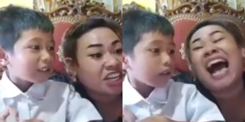 Viral Video Emak-emak Emosi Ajari Anaknya Menghafal Pancasila, Netizen Malah Ngakak