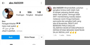 Ini Akun Instagram Ibrahim Ibnu Andra Terduga Pelaku Bom Katedral Makassar (@abo.hld3209), Dihujat Netizen sampai Hilang Gaes!
