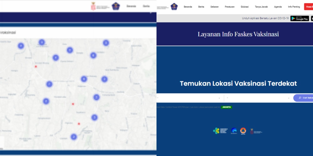 Ini Daftar Lokasi Layanan Vaksinasi di Jakarta, Cek di COVID19.go.id, Ini Tutorialnya