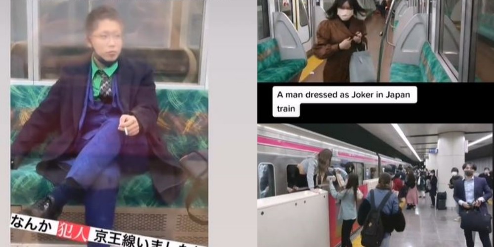 Ini Video Lengkap Pria Jepang Berkostum Joker Tusuk 17 Penumpang Kereta di Tokyo