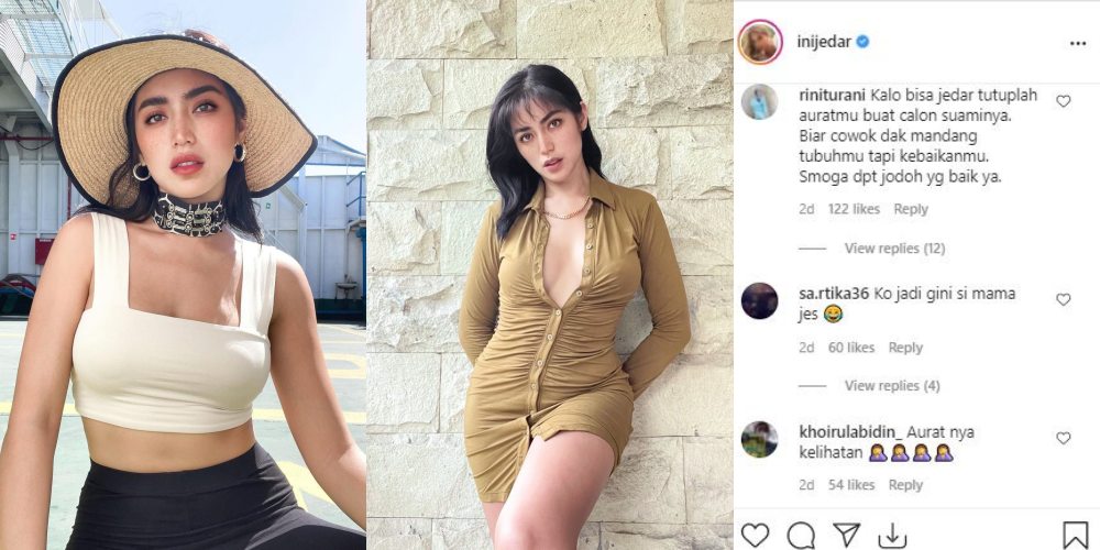 Jessica Iskandar Upload Foto Seksi, Netizen Protes Aurat Gaes