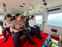 Pantau Hotspot dari Helikopter, Kapolri Dorong Pencegahan Karhutla Secara Masif