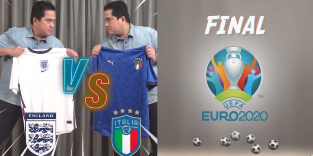 Keren! Menteri BUMN Erick Thohir Jadi Komentator Final Euro 2020 Inggris vs Italia