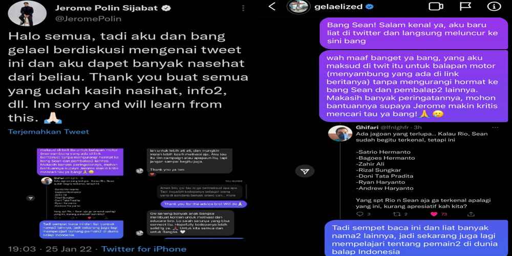 Klarifikasi Jerome Polin Pasca Tweet Viral Soal Moto GP, Minta Maaf dan Akan Belajar Lagi