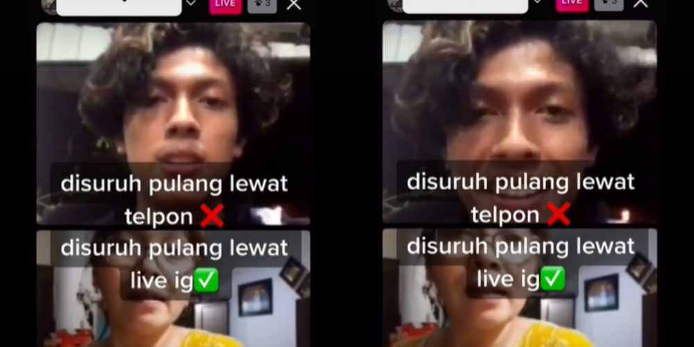 Kocak Banget, Pemuda Ini Diomeli Emaknya Suruh Pulang Lewat Live Instagram Gaes