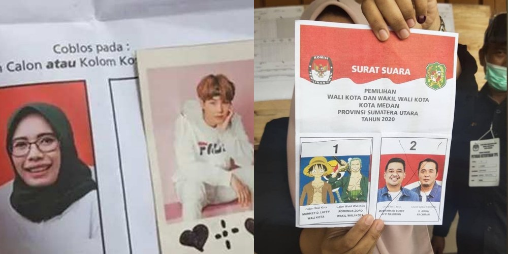 Kumpulan Foto Kocak Surat Suara Pilkada 2020, Ada Suga BTS hingga One Piece Gaes