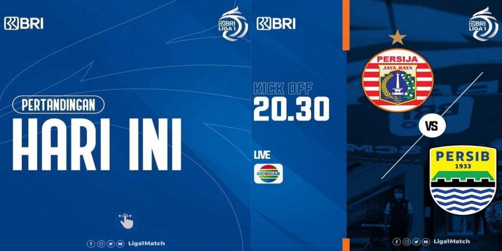 Link Nonton Streaming BRI Liga 1 Persija VS Persib, Live 1 Maret Pukul 20.30