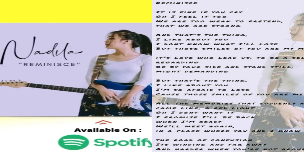 Lirik Lagu Nadila Cindi Wantari - Reminisce, Lengkap Beserta Video Klip dan Link Download MP3