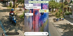 Viral Meme Receh Google Map, Pengendara Motor Liat HP Kaget Ada Chat Masuk, Jatoh Deh